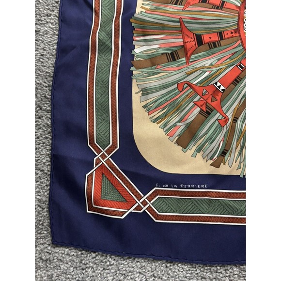 Authentic HERMES "CUIRS DU DESERT" Silk Scarf Carre - Picture 5 of 8
